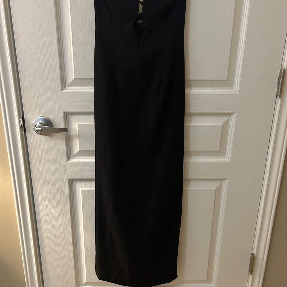 Elegant Black Bardot Strapless Dress